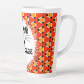 Tasse Latte Funny Amoureux des chats rouge orange noir (Droite)
