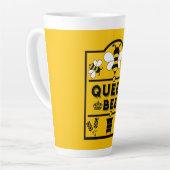 Tasse Latte Funny Apiary Honey Queen Bee (Angle gauche)