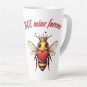 Tasse Latte Funny Bee Pun Valentine  (Angle droit)