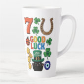 Tasse Latte Funny Black Cat Lucky Charm  St. Patrick's day (Droite)
