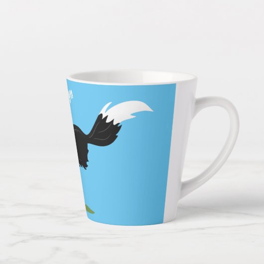 Tasse Latte Funny Border Collie chien en course dessin animé (Droite)