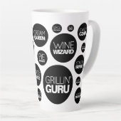 Tasse Latte Funny Cow Spots Cuisinier Chef titres de travail (Angle droit)