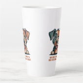 Tasse Latte Funny Dog Butler Quote Illustration (Devant)