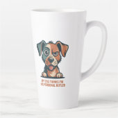Tasse Latte Funny Dog Butler Quote Illustration (Droite)