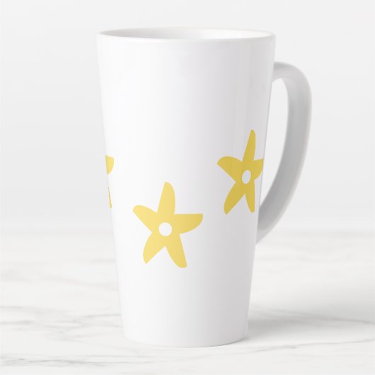 Tasse Latte Funny Flowef (Angle droit)