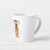 Tasse Latte Funny German Shepherd Santa Hat (Angle droit)