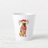 Tasse Latte Funny German Shepherd Santa Hat (Devant)
