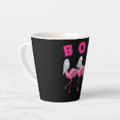 Tasse Latte Funny Ghost Flamingo Boo Halloween Costume Toxits (Angle gauche)