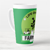 Tasse Latte Funny Golfing Pros Golfing Fanatics Sports (Angle gauche)