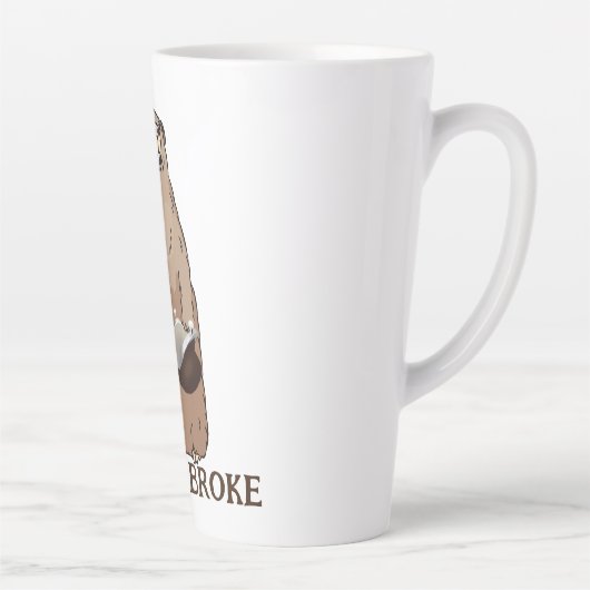 Tasse Latte Funny Gopher Broke (Droite)