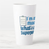 Tasse Latte Funny Human Resources Superhero (Devant)