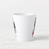 Tasse Latte Funny Let's Go! Walk Belgian Sheepdog (black 1) (Devant)