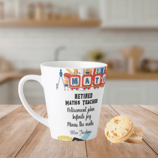 Tasse Latte Funny maths teacher retirement quote