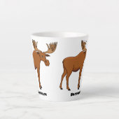 Tasse Latte Funny moose (Devant)