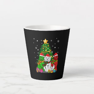Tasse Latte Funny Newfie Funny Terre-Neuve Chien Noël