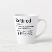 Tasse Latte Funny Retraité définition chien maman papa Paw ama (Droite)