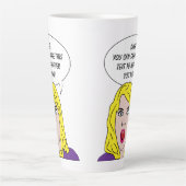 Tasse Latte FUNNY RETRO WOMAN texte personnalisé (Devant)