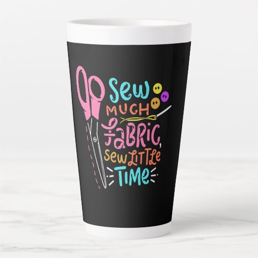 Tasse Latte Funny Sewing (Devant)