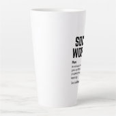 Tasse Latte Funny Social Worker Dictionary Définition Café M (Devant)