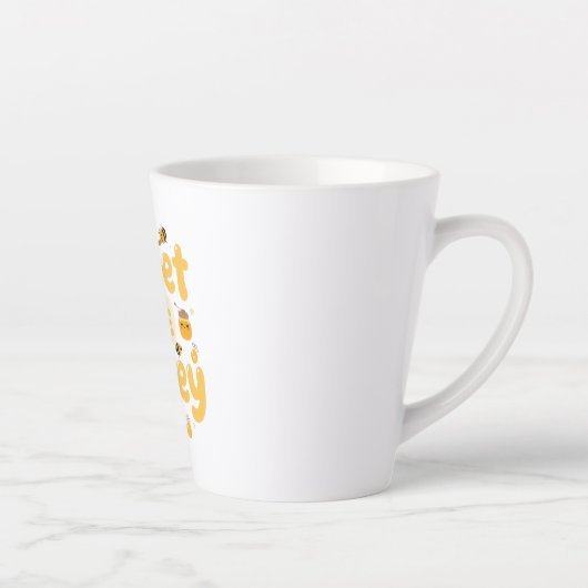 Tasse Latte Funny "Sweet Like Honey" Bumblebee (Droite)