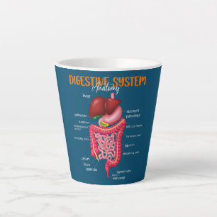 Tasse Latte Funny Système digestif Anatomie Biologie anatomiqu