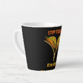 Tasse Latte Funny Taco Lover Stop Staring (Angle gauche)