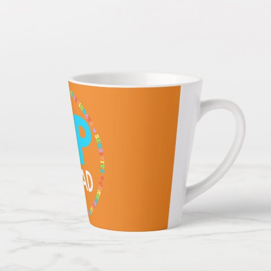 Tasse Latte Funny Teacher IEP Squad I Encourage Progress Sped (Droite)