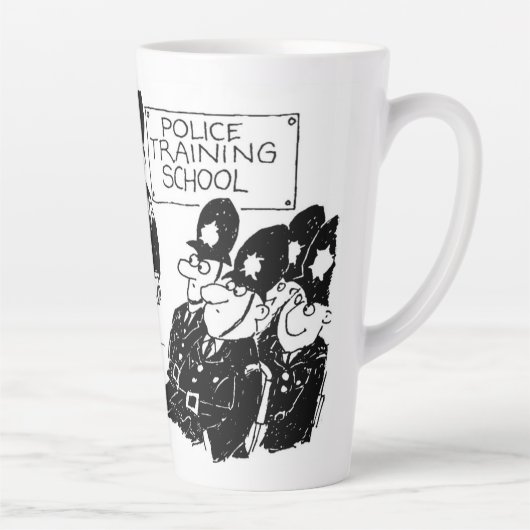 Tasse Latte Funny UK Police Training School (Droite)