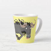 Tasse Latte Funny wildebeest running cartoon illustration (Angle droit)