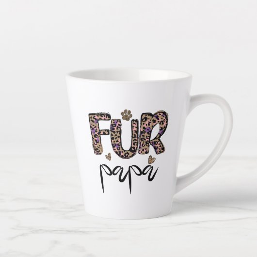 Tasse Latte Fur Papa, Meilleur Chat Papa Jamais, Meilleur Chie (Droite)