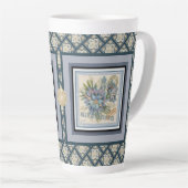 Tasse Latte G Bureau de création Fleur bleue (Angle droit)