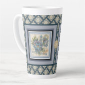 Tasse Latte G Bureau de création Fleur bleue (Angle gauche)