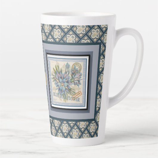 Tasse Latte G Bureau de création Fleur bleue (Droite)