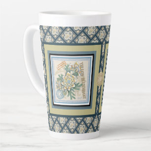 Tasse Latte G Bureau de la création Fleur jaune