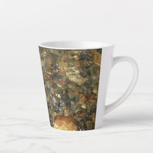 Tasse Latte Galets Brown et gris naturel Abstrait (Droite)