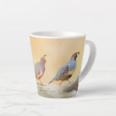 Tasse Latte Gambrel's Quail Painting Original Bird Art (Angle droit)