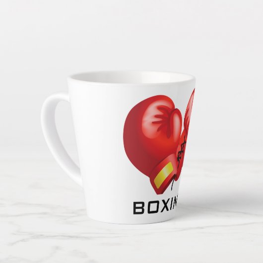 Tasse Latte Gants de boxe Design Latte Cup (Angle gauche)