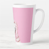 Tasse Latte Gants d'hiver rose Fille Coeur blanc (Droite)