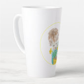 Tasse Latte Garçon Avec Daffodiles (Angle gauche)