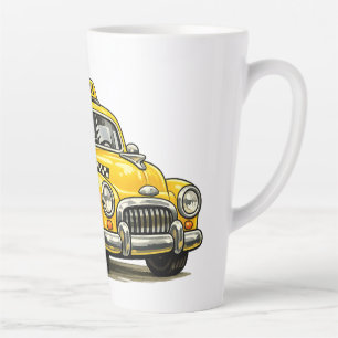 Tasse Latte Garçon Conducteur de Taxi Rétro avec T-Shirt de Vo