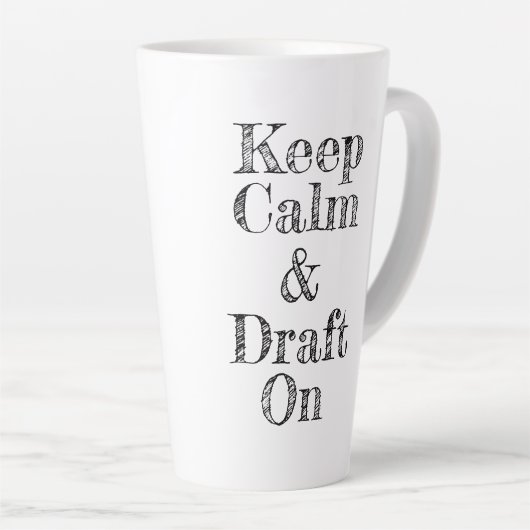 Tasse Latte Garder le Brouillon calme allumé (Angle droit)