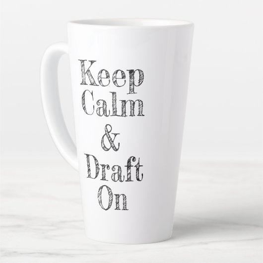 Tasse Latte Garder le Brouillon calme allumé (Angle gauche)