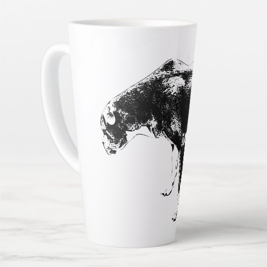 Tasse Latte Gardien d'automne en encre (Angle gauche)