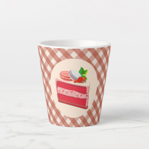 Tasse Latte gâteau au velours rouge avec fromage à la crème et