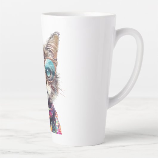 Tasse Latte  Gato Cool con Lentes  (Droite)