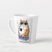 Tasse Latte Gato Introvertido con Estilo (Angle gauche)
