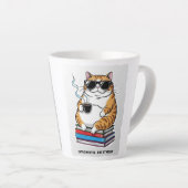 Tasse Latte Gato Introvertido con Estilo (Angle droit)