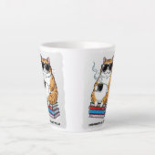 Tasse Latte Gato Introvertido con Estilo (Devant)