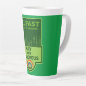 Tasse Latte Gay pride Belfast - Brighton Irlande LGBT - (Angle droit)