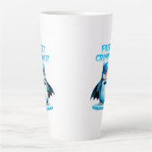 Tasse Latte Geler les criminels - Pingouin foncé (Devant)